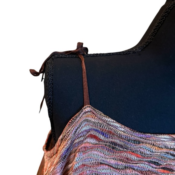 Free People Multicolor Knit Poncho Topper Boho Festival Cape Sweater Oversized S - Picture 2 of 15